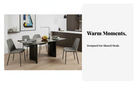 Rectangular Dining Table High-End Feel Rectangular Marble Top Table Easy to Clean Home Furniture for Apartment Dwellers, Homeowners, Restaurant