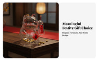 Mini Prosperity Cat Jar Clear Design Prosperity Cat Piggy Bank Decorative Accent Clear Welcoming Cat Bank for Office