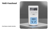 Digital Timer Outlet Smart Timing Customizable Insertable Timer Digital Display Energy Saving