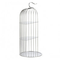 Birdcage Pastry Stand Shiny Finish Three-Tier Pastry Stand Round Base Table Decor