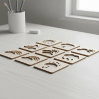 9 Pieces Moon and Stars Stencil Easy to Use Sun and Atmospheric Stencil Reusable Painting Template for School Project