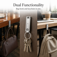 Titanium Alloy Portable Bag Hanger Hook Keychain for Tables