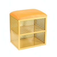 Multi-Functional Padded Shoe Storage Bench Space-Saving Design Cushioned Shoe Rack Stool Long-Lasting Frame Entryway Furniture High Load Capacity for Apartment Dwellers, Families, Homeowners, Hallway, Mudroom, Walk-in Closet, Living Room