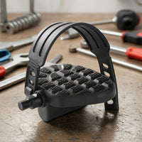 Exercise Bike Pedals with Straps Anti-Slip Exercise Bike Pedal Replacement Pedals Threaded Textured for Home Gym