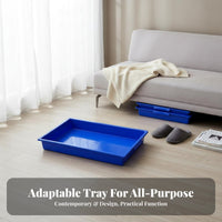 Shallow Rectangular container Space-Saving slim-line Underbed Container for educators