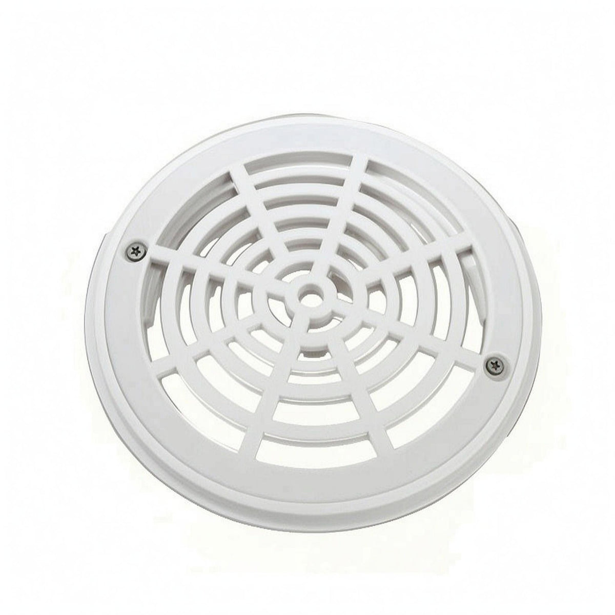 ABS Plastic Pool Main Drain Cover Grille-Style Main Drain Outlet Screw-Secured Smooth Molded Finish