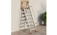 Multi-Functional Aluminum Attic Stairs Non-Slip Dormitory Loft Bed Ladder Wide Steps Climbing Equipment Easy to Install for Students