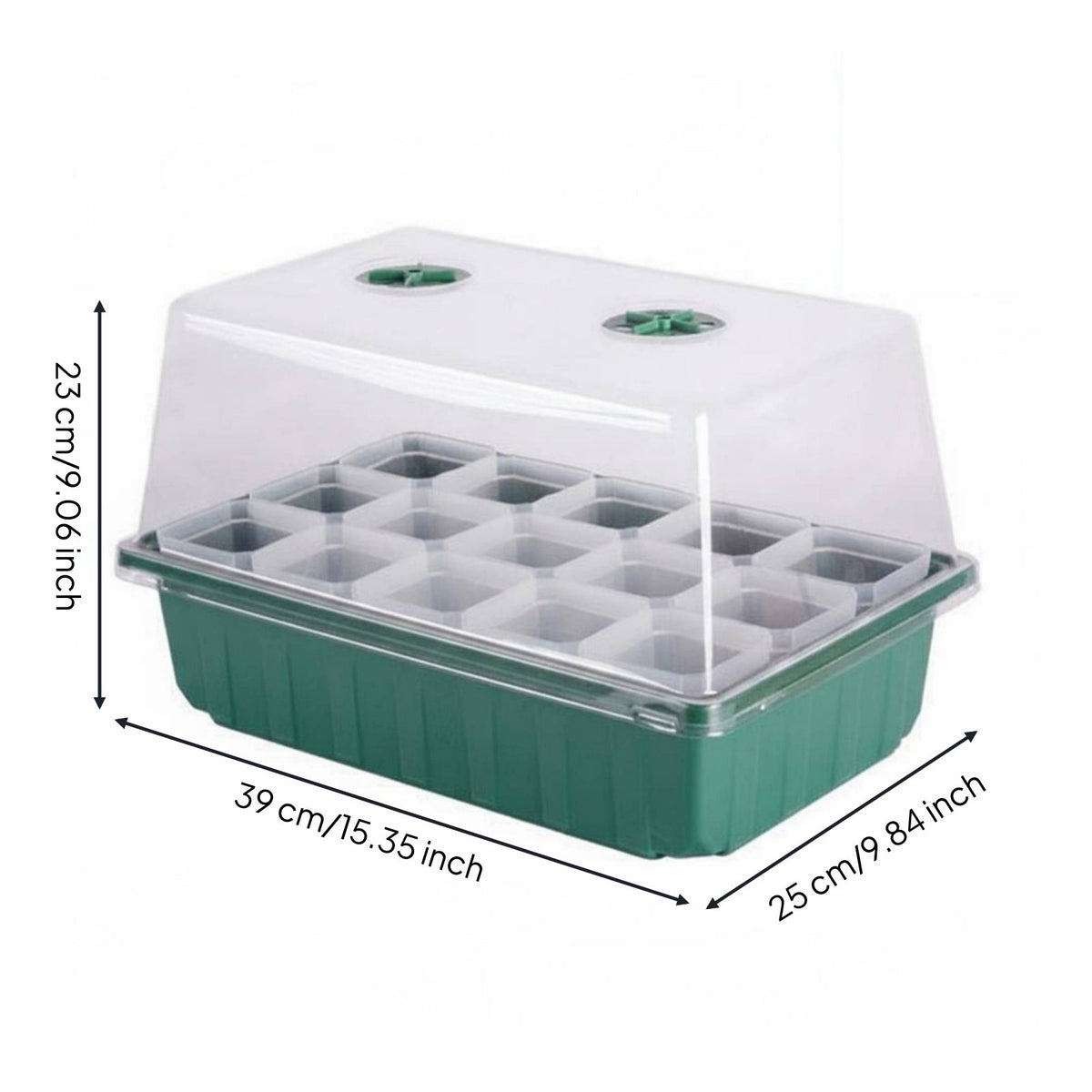 Mini Greenhouse Propagator Box Thickened Seedling Sprouting Tray Set Transparent Base View Cells Humidity Dome Starter Kit for Balcony