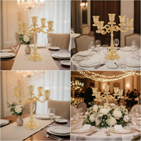 Ornate 5-Arm Candelabra European-Style Candelabra Luxury Table Centerpiece Sturdy for Candlelit Dinners