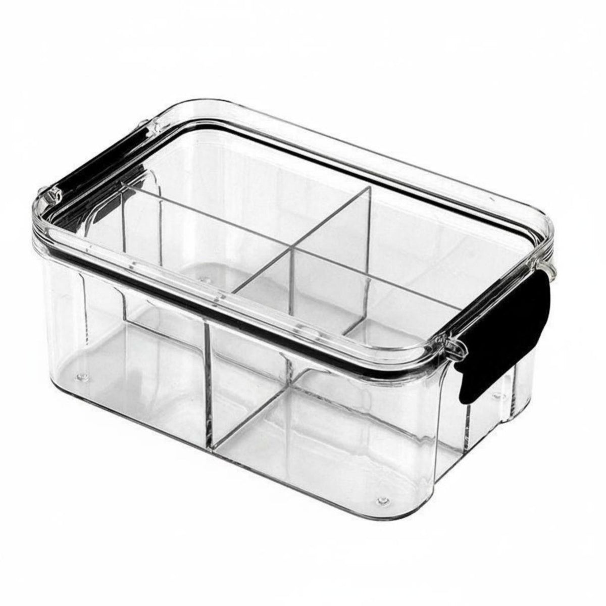 Divided Organizer Box Stackable Design Compartmental Storage Container Sealed