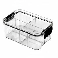 Divided Organizer Box Stackable Design Compartmental Storage Container Sealed