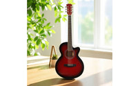 Glossy Cutaway Acoustic Guitar Full-Size 6-String Acoustic Guitar Wood Instrument Beginner-Friendly for Beginners, Students, Hobbyists, Home Practice, Music Lessons
