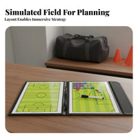 Double-Sided Attachable Coaching Board Sturdy Construction Soccer Strategy Board Water-Resistant for Locker Room