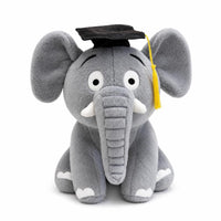 Stuffed Elephant with Graduation Cap Commemorative for Study Room, Students