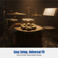 Drum Hi-Hat Jingle Cymbal, Brass Percussion Accessory, Decorative Sound, Single/Double Tier, ABS Material