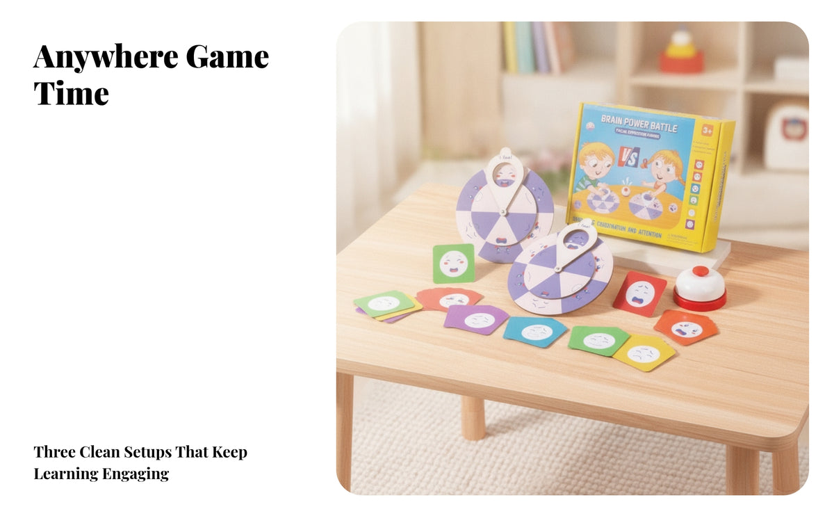 Wooden Matching Game with Bell | Linden Plywood, Interactive Early Learning, Expression Matching Game, for Classroom