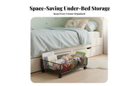 Flat Storage Drawer with casters Multi-Purpose Rolling Storage Drawer for Parents