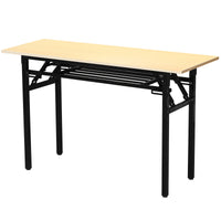 Portable Folding Training Table with Storage Shelf for Office, Study, and Outdoor Use