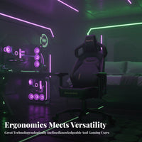 Ergonomic Design Highspine Reclining Computer Chair Adjustable Support Reclining Chair with Footrest Headrest Pillow pivot Seat for players, Students, Gaming Room, Bedroom