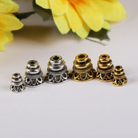 Tibetan Silver Alloy Pagoda Bead for Mala Necklaces and Pendants
