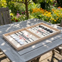 Fast Slide Puck Game Smoothly Polished Two Player Puck Game Portable Design Tabletop Fun for Children, Adults