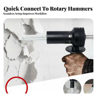 Carrying Case Needle Scaler Kit Ribbed Grip Electric Hammer Needle Scaler Multi-Surface Use Concrete Cleaning Attachment
