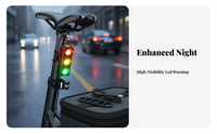 High Brightness Rechargeable Cycle Rear Light Water Resistant LED Bike Warning Light Easy to Install for Cyclists, Night Riding, Commuting