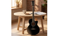 Glossy Cutaway Acoustic Guitar Full-Size 6-String Acoustic Guitar Wood Instrument Beginner-Friendly for Beginners, Students, Hobbyists, Home Practice, Music Lessons