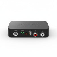 Mic Input Wireless Audio Receiver Low Latency Bluetooth Audio Receiver Automatic Reconnection Stereo Sound Converter Long Range for Karaoke