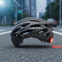 Shock-Absorbing Resistant Road Bike Helmet with Visor Lightweight Cycling Helmet with Visor CE Certified Sports Gear