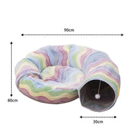Cat Activity Tunnel Rainbow Play Tunnel Foldable Cat Tube