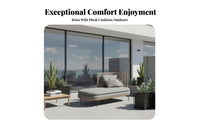 4 Pieces weatherproof 4-Piece Highrear Sofa Set Thick pads Outdoor Furnishing Rust-Resistant Frame Lounge Seating easy-clean coverings for Garden Lovers, Families, property owners, Patio, spineyard, waterfront, Balcony