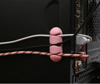 Self-Adhesive Cable Organizer Clips for Desk and Wall Mounting