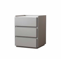 Modern Design 3-Drawer End Table Fully Assembled Nightstand Sturdy Construction Bedside Cabinet Easy to Clean for Interior Decorators, Homeowners, Students, Guest Room, Home Office, Entryway, Hallway