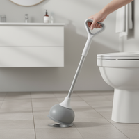 Heavy-Duty Toilet Plunger with Enhanced Suction Cup for Clogged Drains