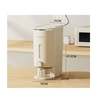 Rice Dispenser Food Grade Material Sealed Rice Storage Bin Single Press Dispense for Narrow Areas, Pantry