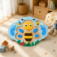 Wooden Balance Rocker, Sensorial Balance Board 38.5x29x5.3cm, Coordination and Balance Toy, Excellent for Preschool and Garden
