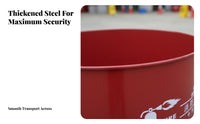 High-Temperature Resistant Fire Drill Container Long-Lasting and Sturdy Heavy-Duty Steel Drum Multi-Purpose Ancestral Paper Incinerating Container With Lid for Facilities Managers, Factory Workers, Schools, Factories, Warehouses, Backyard