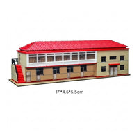 N-Scale Model Railway Station Miniature Railway Station Kit Realistic Authentic for Collectors