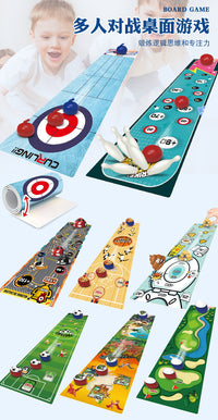 Kids Tabletop Game Mat for Curling, Football, and More - Interactive Educational Toy for Ages 7-14