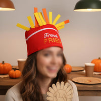 Party Prop Funny Taco Headpiece Novelty Tortilla Costume Hat Soft Polyester for Thanksgiving, Performance