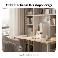 Bookend Rack with Drawer Spacious Storage Desk organizer with Bookends for Students
