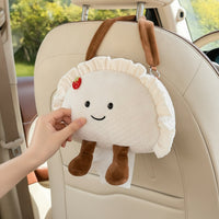 Cute Soft Fabric Tissue Holder Quilted Car Tissue Holder Decorative Organizer Soft for Drivers
