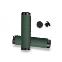 Leather Handlebar Grips Comfortable Lock-on Grips Soft Breathable for Cyclists, Commuter Bikes, Road Riding