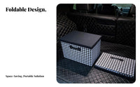 With Lid Lidded Houndstooth container Large Capacity Houndstooth Pattern Box foldable Storage Container Foldable for vehicles Owners, householders, Dormitory, Closet, Bedroom, Living Room