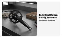 Mountain Bike Crankset Wear-Withstand Ant Mountain Bike Crank Limb Set Single Speed Crankset Thickened Chainring 170mm Crank