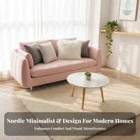 Nordic Design rose 2-Seater Sofa Minimalist & design Loveseat space-efficient Size Couch Space-Saving for Apartment Dandllers, premierTime Homeowners, Living Room, Small areas, Studio, Bedroom