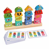 Mermaid Puzzle Educational Expression Matching Block Game Cognitive Development Educational Sorting Toy for Preschoolers, Young Children