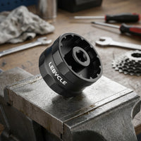 Double-endedEnded Bottom Bracket Socket Anti-Slip Bottom Bracket Removal Tool Machined Cycle Tool with Knurled Grip Compact for Mechanics, Bike Builders, Workshop