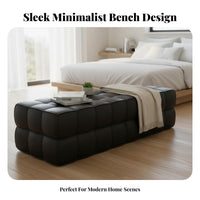 Light Luxury Design Cushioned Shoe Rack Bench Modern Minimalist Aesthetic Upholstered Waterfall Bench with Shoe Rack Comfortable Padded Seat Entryway Furnishing High Load Capacity for Apartment Dwellers, Homeowners, Hallway, Mudroom, Cloakroom